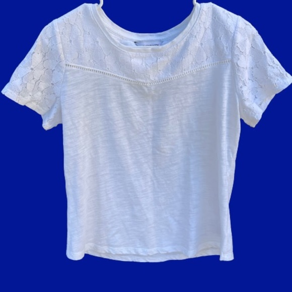 Liz Claiborne Lace Trim Tee - Picture 3 of 6